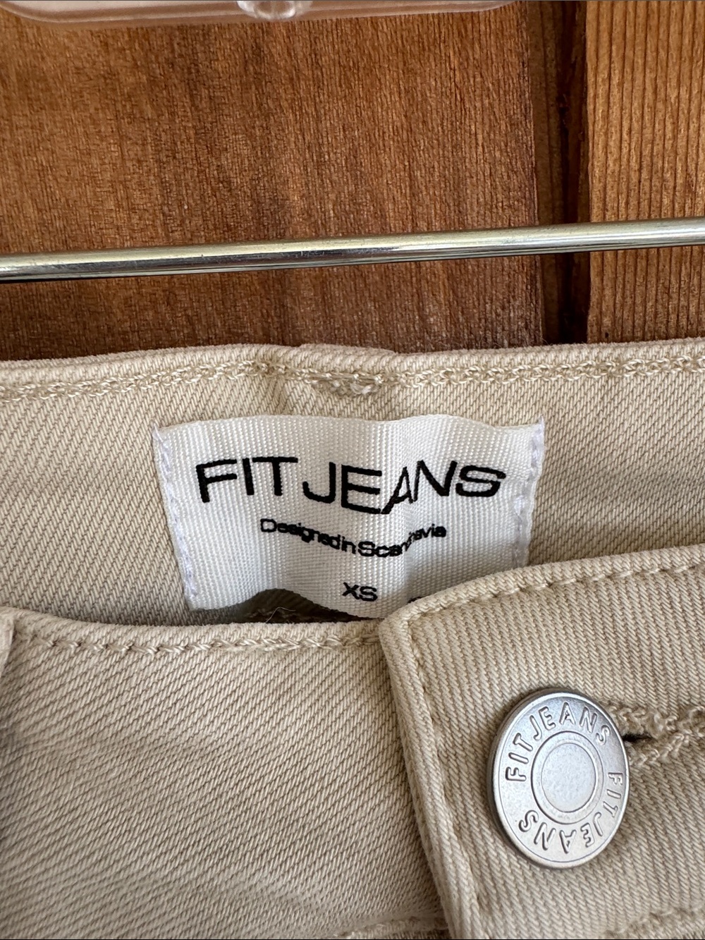 High-Rise Wide-Leg Jeans in Cream by - Picture 2 of 8